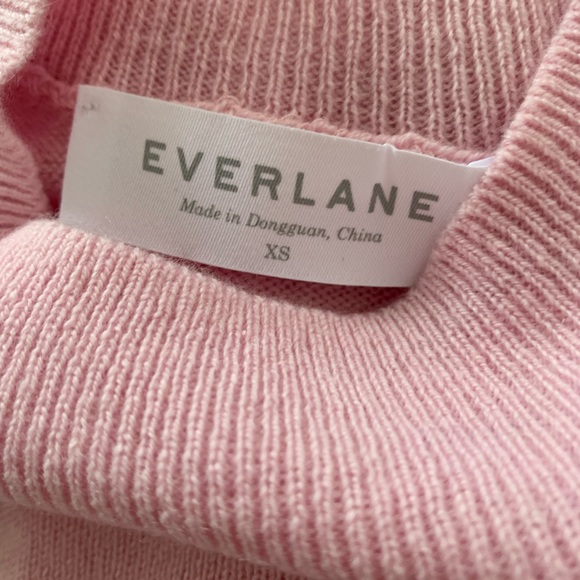NWOT Everlane Cashmere Crop Mockneck Pink Sweater - Picture 5 of 6